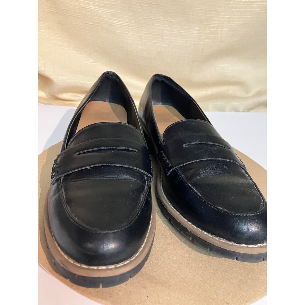 Dolce Vita Crisp Loafers Womens 8.5 Black Excellent Lug Sole Penny Loafer